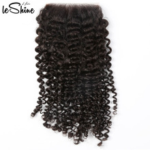 Original E Grau Quênia Afro Kinky Tecer Cabelo Encaracolado Pacote Com Fecho de Renda De Alta Qualidade Com Efeito Desgaste surpreendente